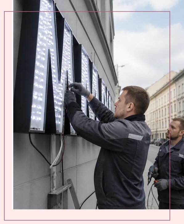 Изготовление и монтаж светодиодных LED вывесок в Арзамасе